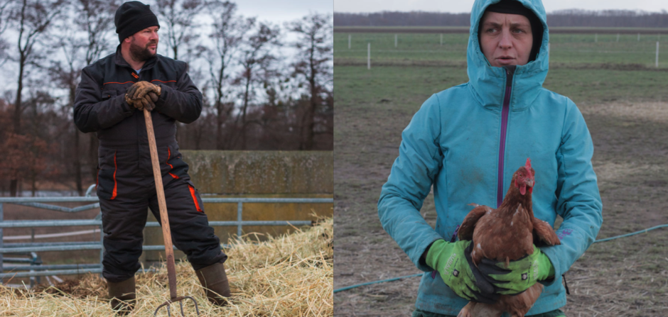 Carlo Horn and Hanna Erz are the two farmers featured in the film