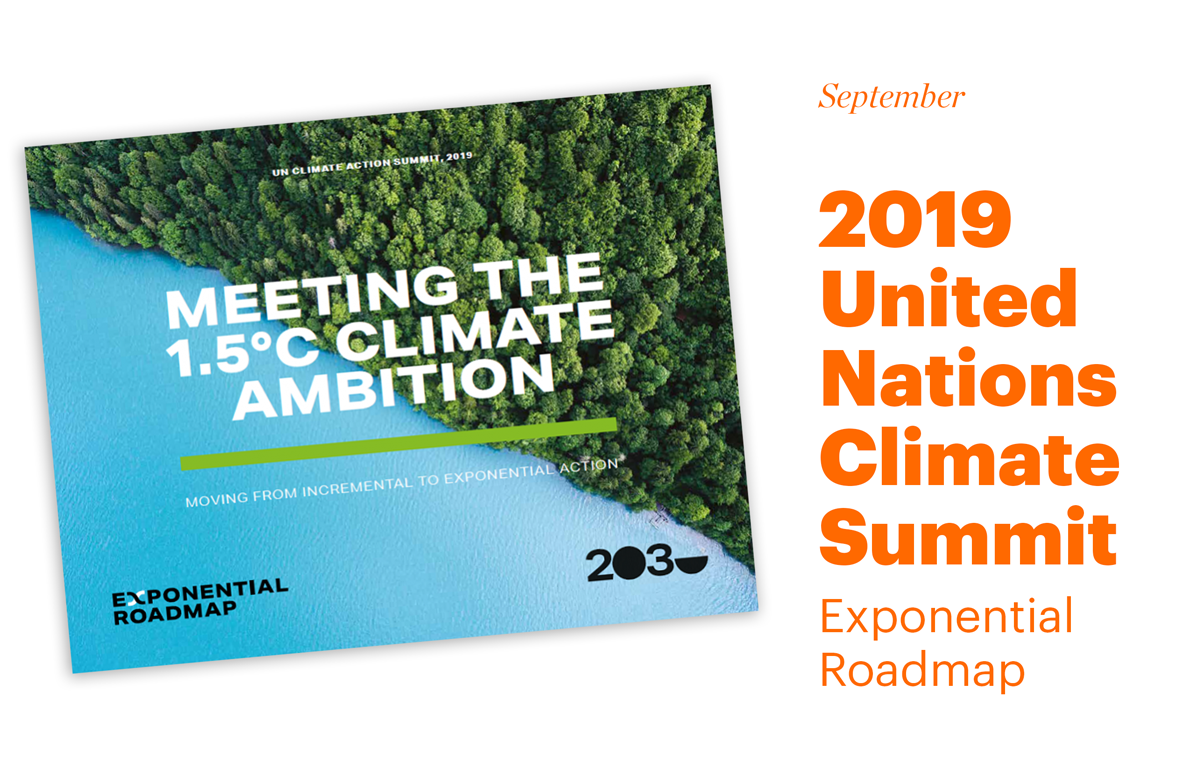 Report Cover UN Climate Summit Exponential Roadmap